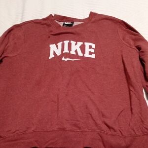 Nike Men's Maroon Crewneck Sweater